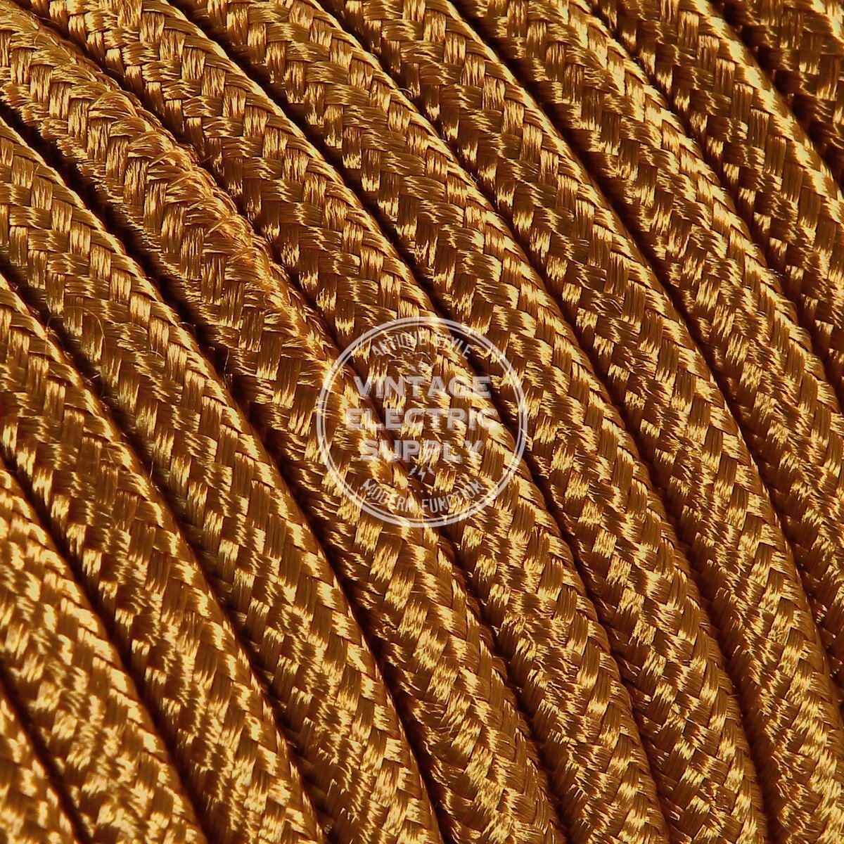 Cognac Rayon Electric Cable 18/3 - Vintage Electric Supply