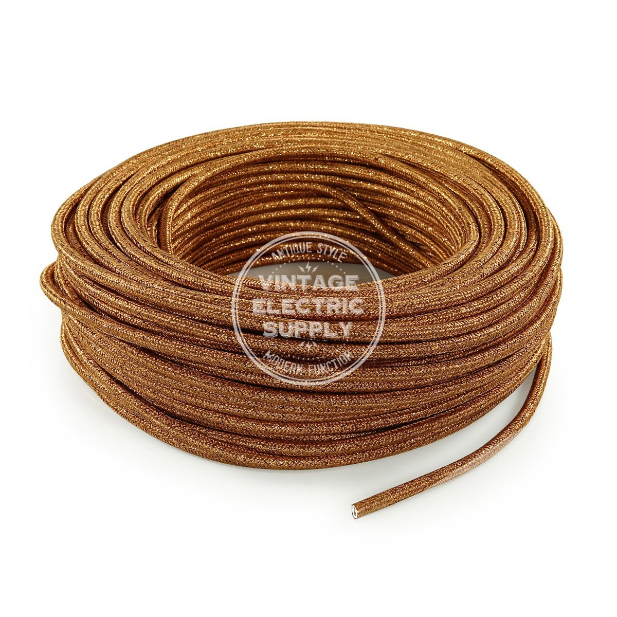 Copper Glitter Electric Cable- Vintage Electric Supply