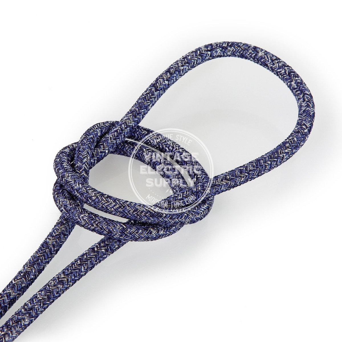 Denim Glitter Electric Cable  - Vintage Electric Supply