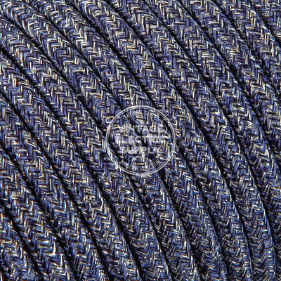 Denim Glitter Electric Cable  - Vintage Electric Supply