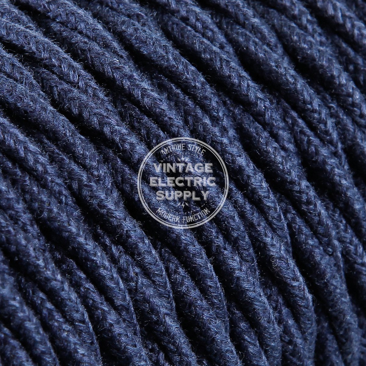Denim Raw Yarn Twisted Electric Cable  - Vintage Electric Supply