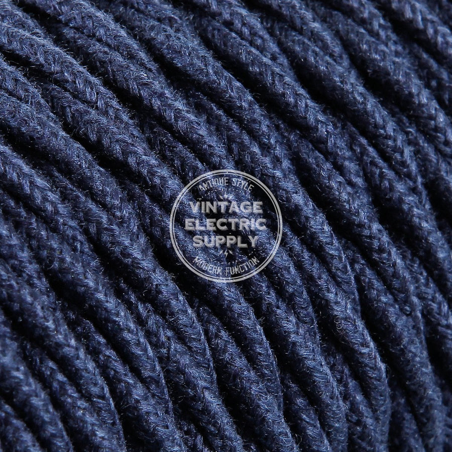 Denim Raw Yarn Twisted Electric Cable  - Vintage Electric Supply