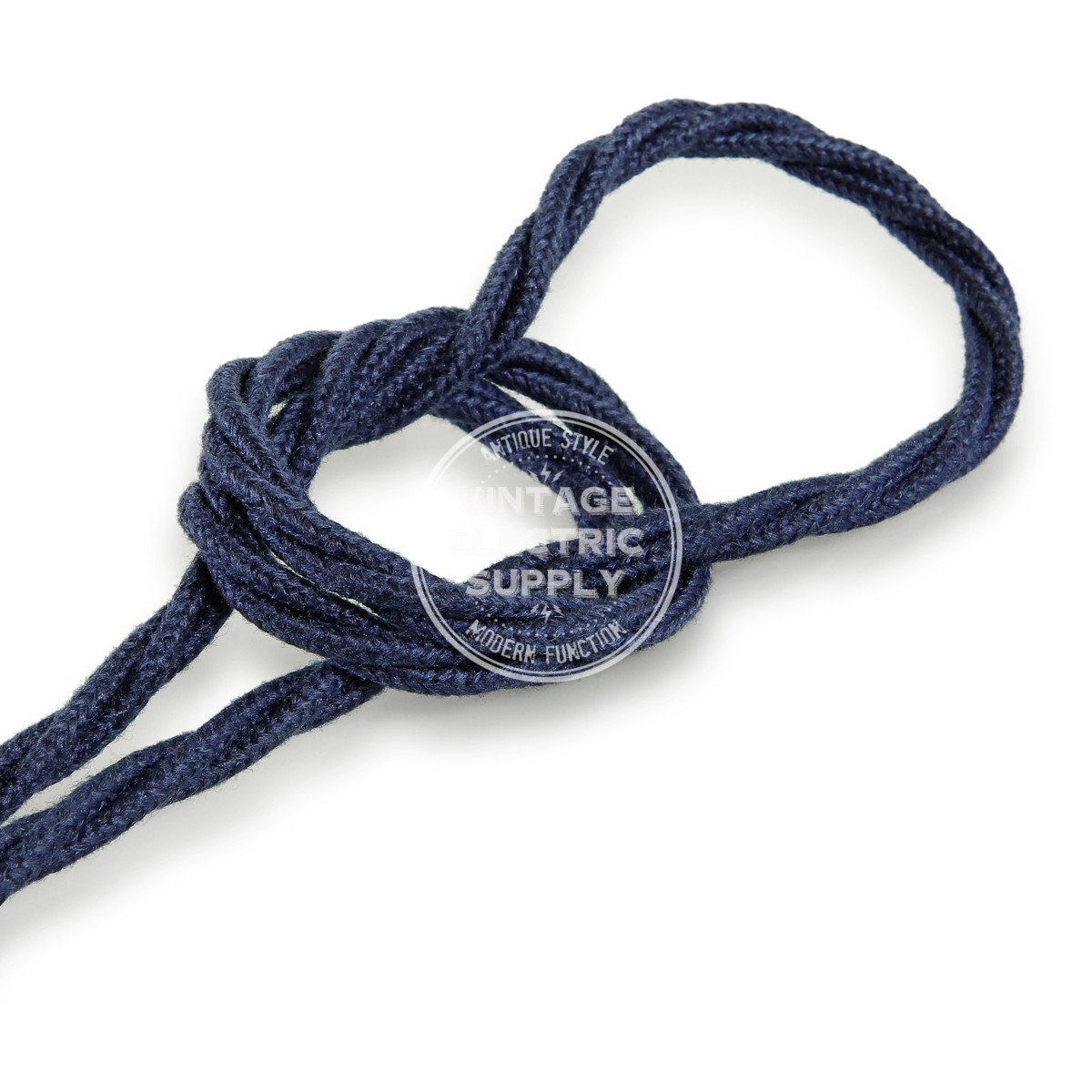 Denim Raw Yarn Twisted Electric Cable  - Vintage Electric Supply