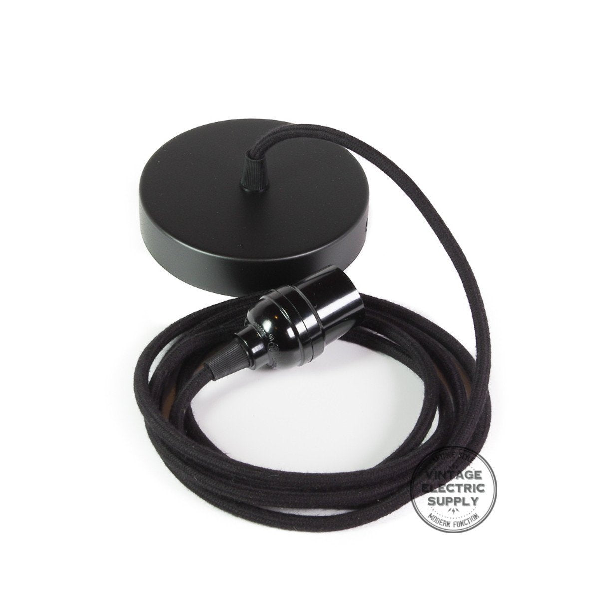 DIY Black Phenolic Pendant Kit - Vintage Electric Supply