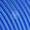 Electric Blue Rayon Electric Cable  - Vintage Electric Supply