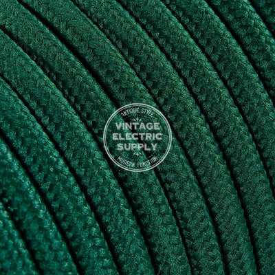 Emerald Rayon Electric Cable  - Vintage Electric Supply