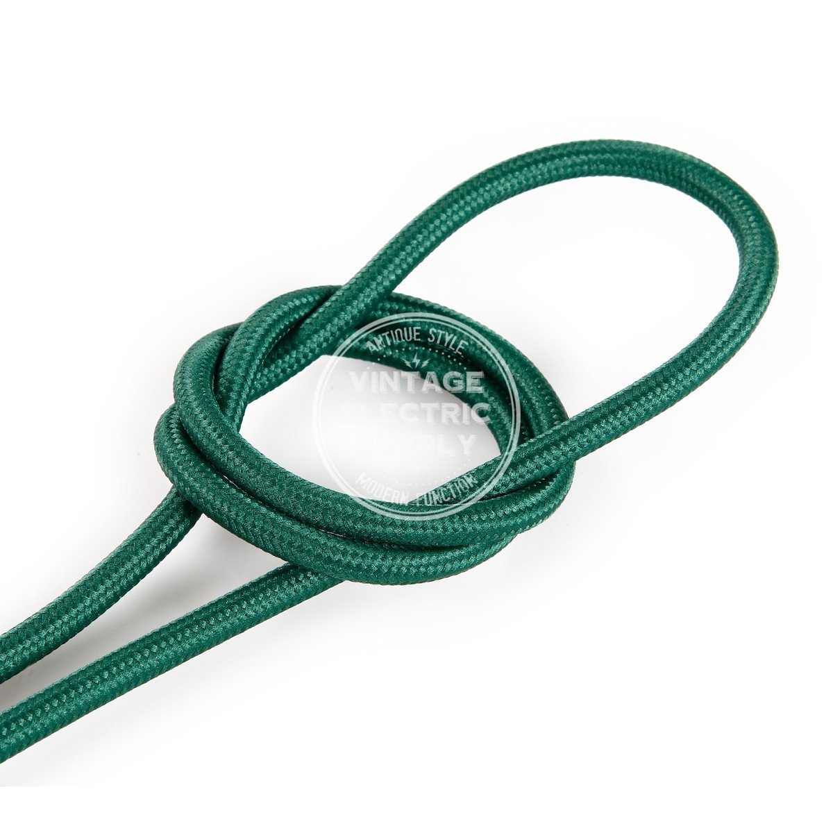 Emerald Rayon Electric Cable  - Vintage Electric Supply