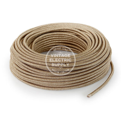 Gold Glitter Electric Cable  - Vintage Electric Supply