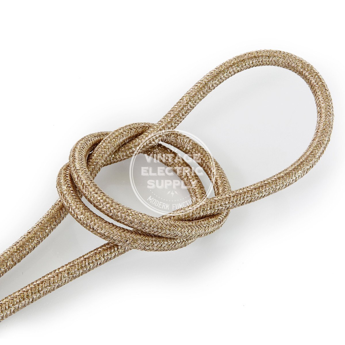 Gold Glitter Electric Cable  - Vintage Electric Supply