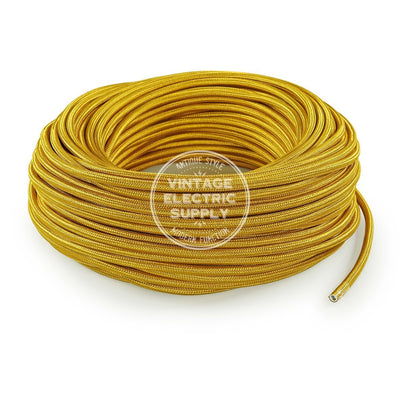 Gold Rayon Electric Cable 18/3 - Vintage Electric Supply