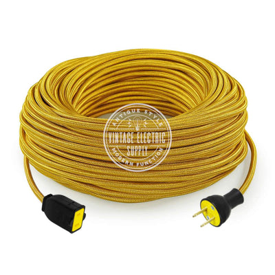 Gold Rayon Extension Cord - Vintage Electric Supply