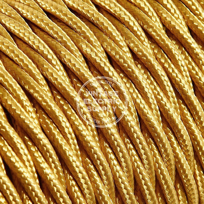 Gold Rayon Twisted Electric Cable  - Vintage Electric Supply