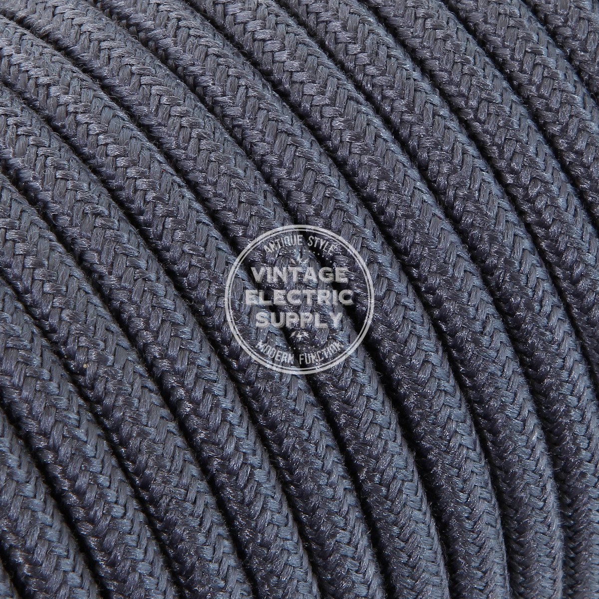 Graphite Raw Yarn Electric Cable  - Vintage Electric Supply