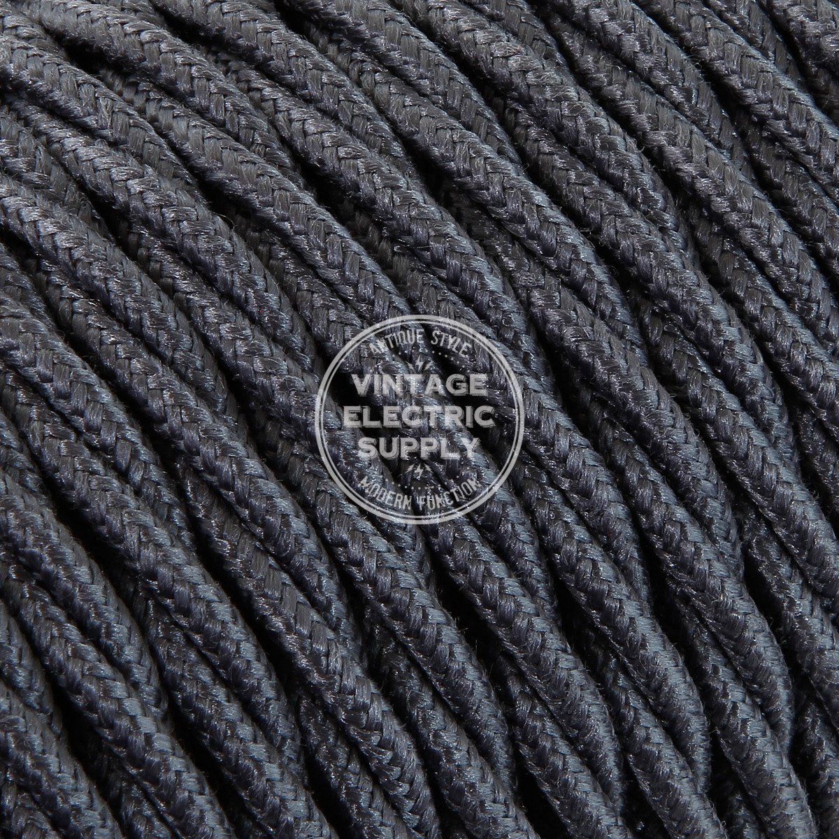 Graphite Raw Yarn - Cloth Covered Twisted Wire - Vintage Electric Supply