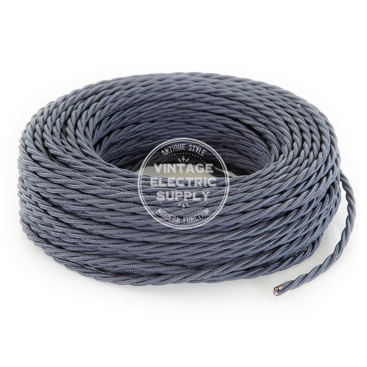 Graphite Raw Yarn - Cloth Covered Twisted Wire - Vintage Electric Supply