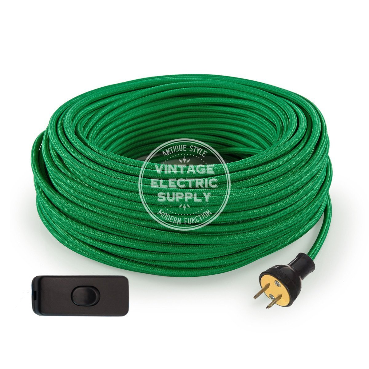 Green Rayon Re-Wire Kit with Switch - Vintage Electric Supply