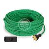 Green Rayon Twisted Re-Wire Kit with Switch - Vintage Electric Supply