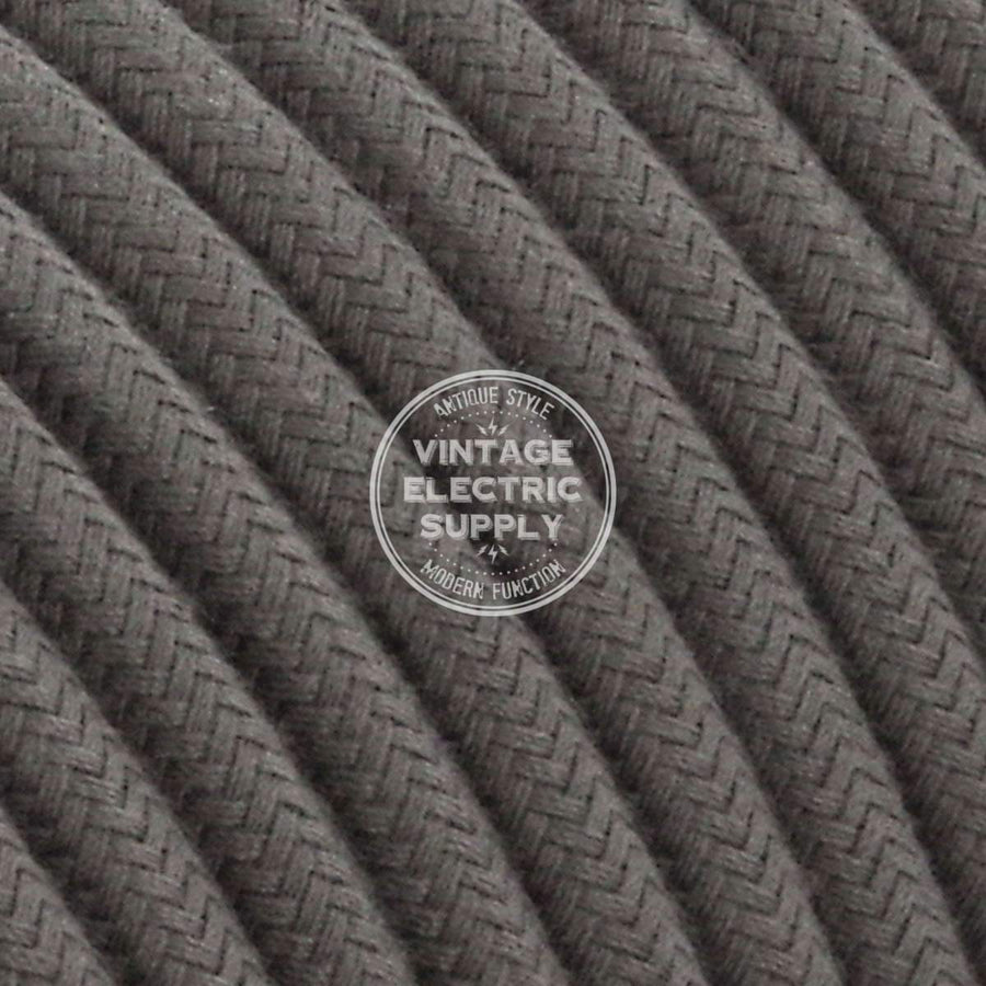 Grey Cotton Heavy Gauge Cable 15/3 - Vintage Electric Supply