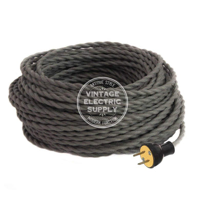 Grey Cotton Twisted Re-Wire Kit - Vintage Electric Supply