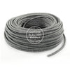 Grey Linen Electric Cable  - Vintage Electric Supply