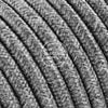 Grey Linen Electric Cable 18/3 - Vintage Electric Supply