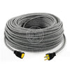 Grey Linen Heavy Duty Extension Cord - Vintage Electric Supply