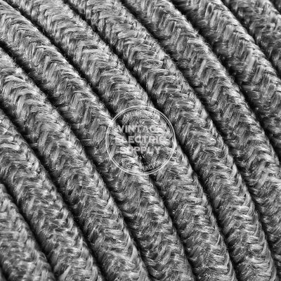 Grey Linen Heavy Gauge Cable 15/3 - Vintage Electric Supply