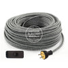 Grey Linen Re-Wire Kit with Switch - Vintage Electric Supply