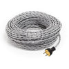 Grey Linen Twisted Re-Wire Kit - Vintage Electric Supply