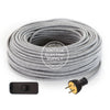 Grey Raw Yarn Re-Wire Kit with Switch - Vintage Electric Supply