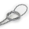 Grey Raw Yarn Twisted Electric Cable  - Vintage Electric Supply