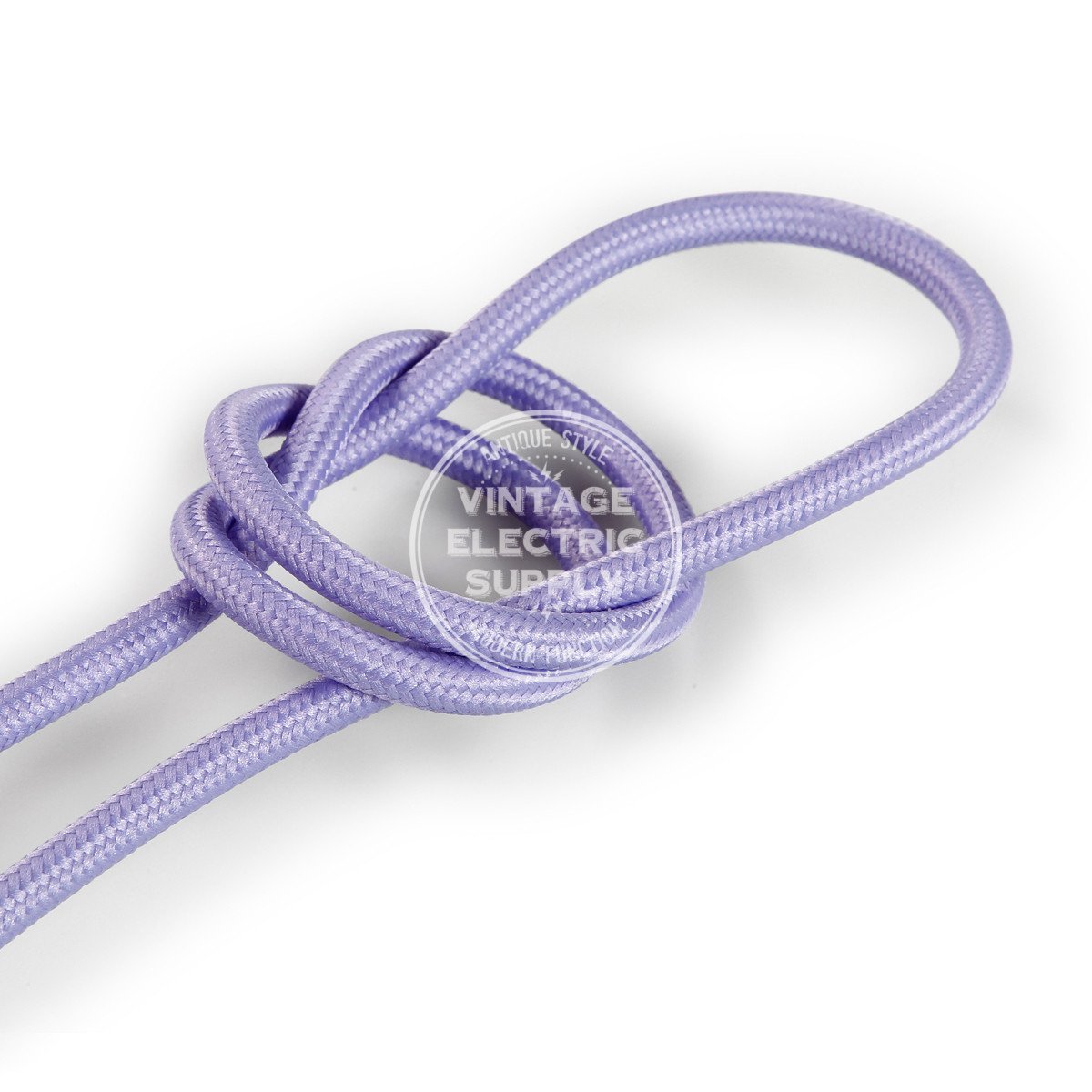 Lilac Rayon Electric Cable  - Vintage Electric Supply