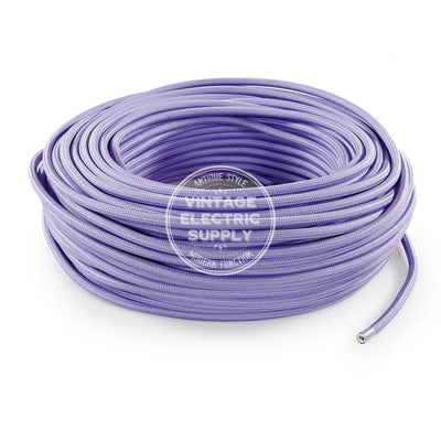 Lilac Rayon Electric Cable  - Vintage Electric Supply