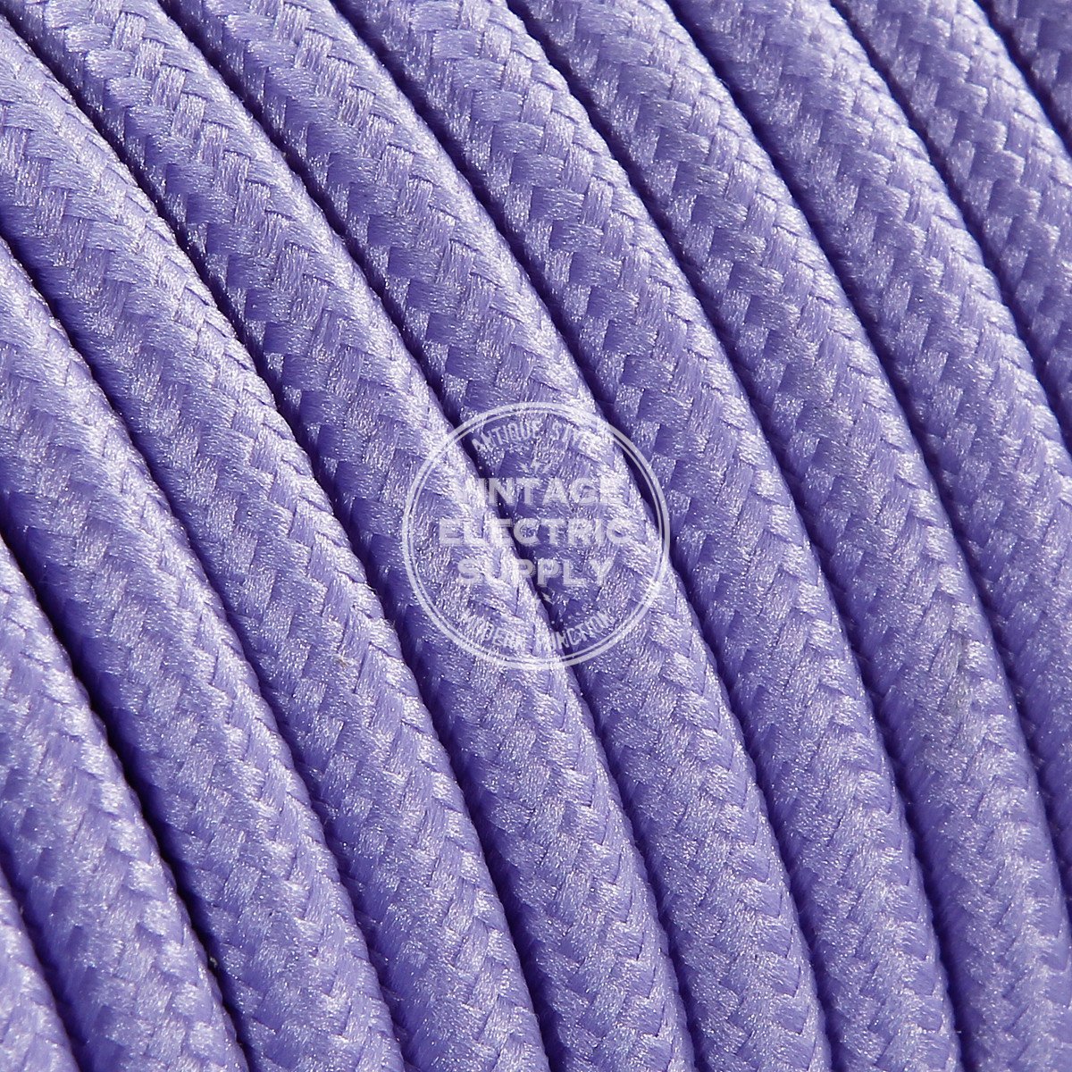 Lilac Rayon Electric Cable  - Vintage Electric Supply