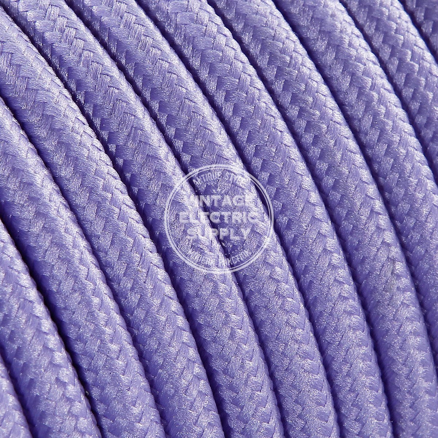 Lilac Rayon Electric Cable  - Vintage Electric Supply