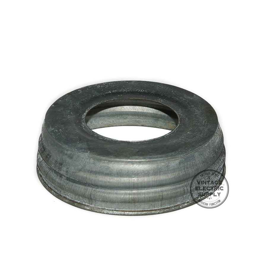 Mason Jar Lid - 1-3/8'' Hole - Galvanized Steel - Vintage Electric Supply