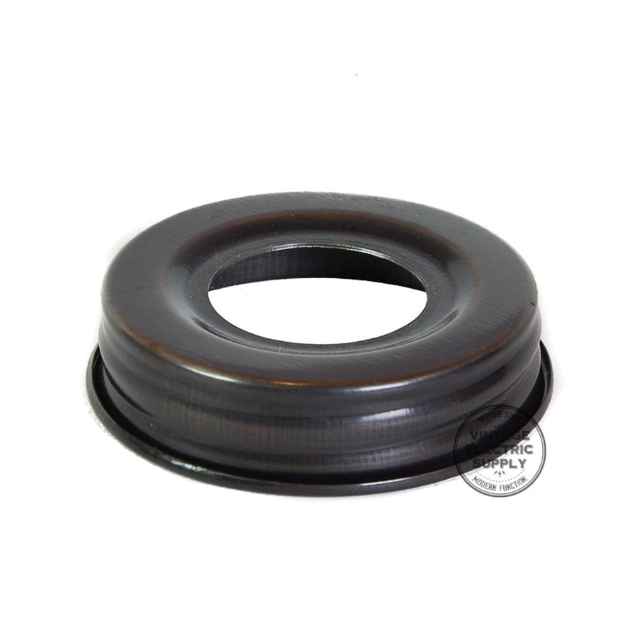 Mason Jar Lid - 1-3/8'' Hole - Oil Rubbed Bronze - Vintage Electric Supply