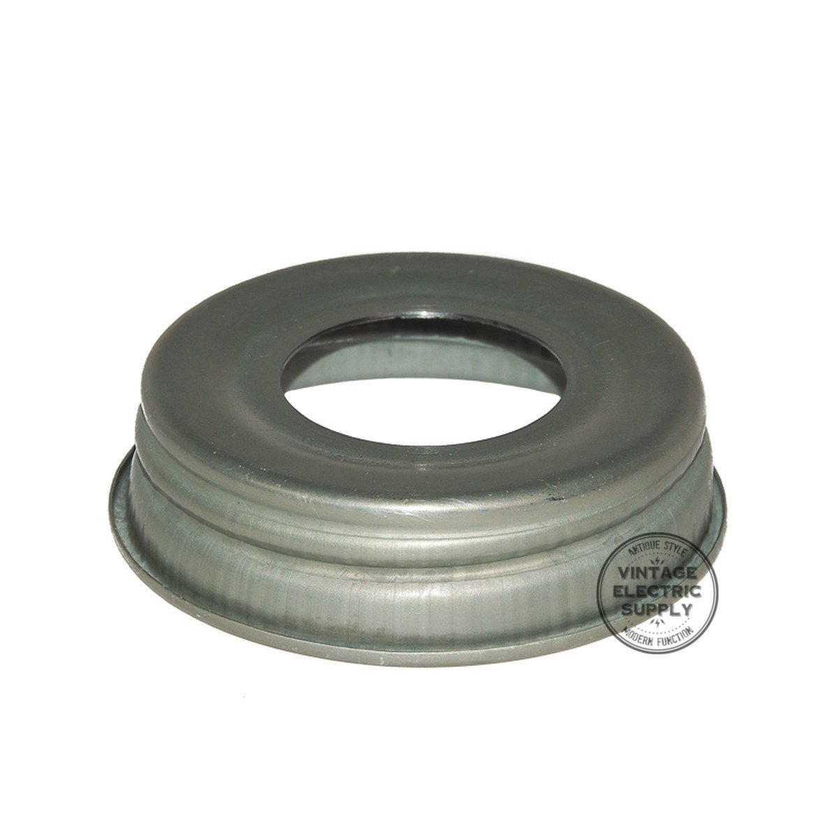 Mason Jar Lid - 1-3/8'' Hole - Pewter - Vintage Electric Supply