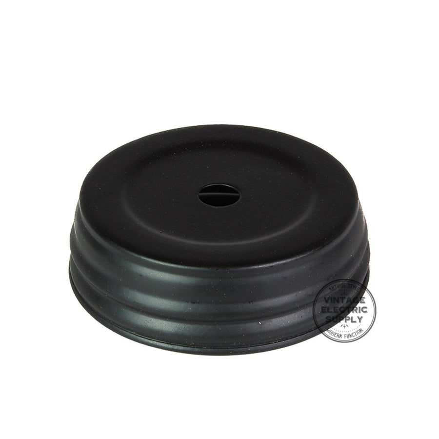 Mason Jar Lid - 3/8'' Hole - Black - Vintage Electric Supply