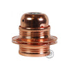 Metal Socket with Dual Screw Rings - Copper - Vintage Electric Supply