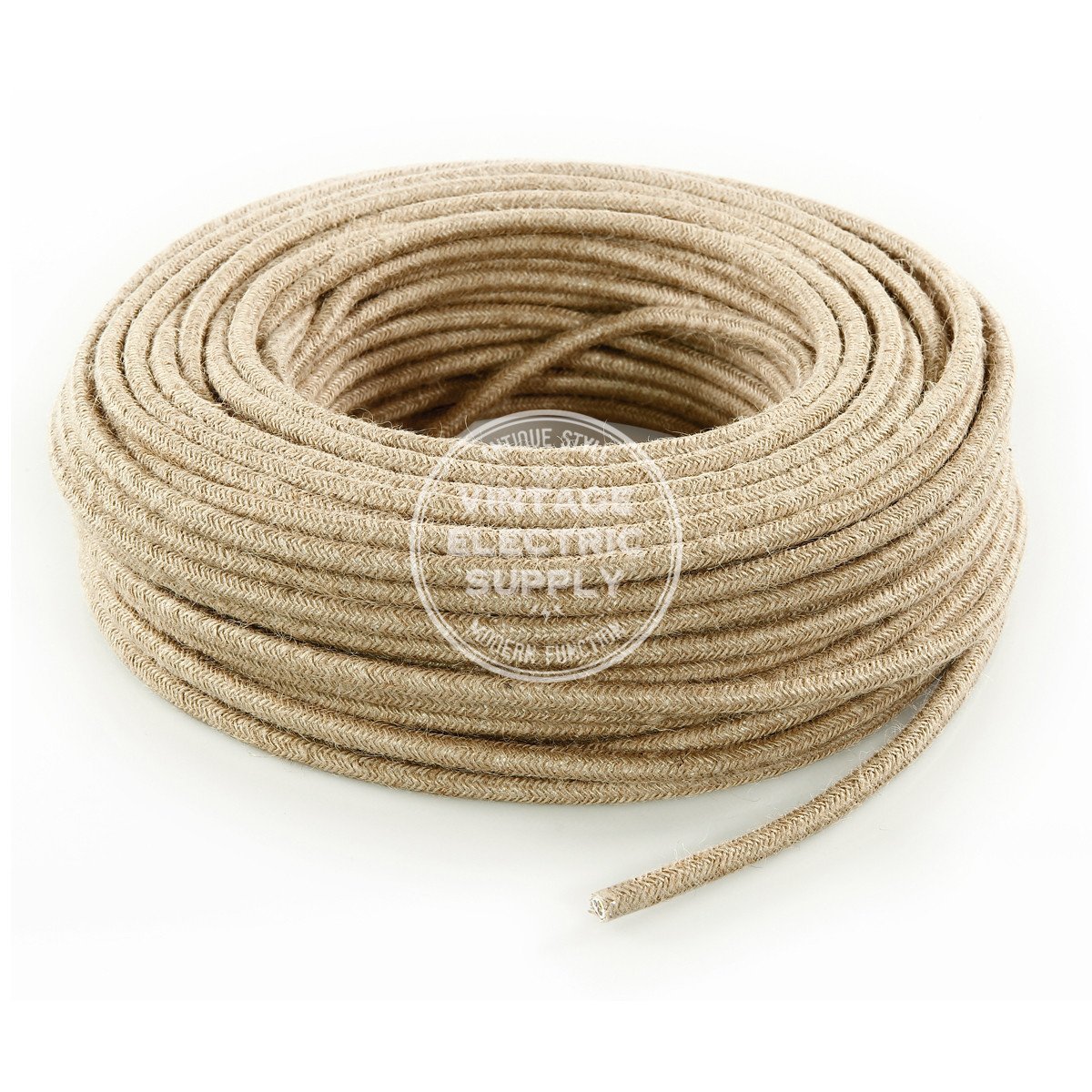 Natural Jute Heavy Gauge Cable 15/3 - Cloth Covered Wire - Vintage Electric  Supply