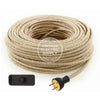 Natural Jute Re-Wire Kit with Switch - Vintage Electric Supply