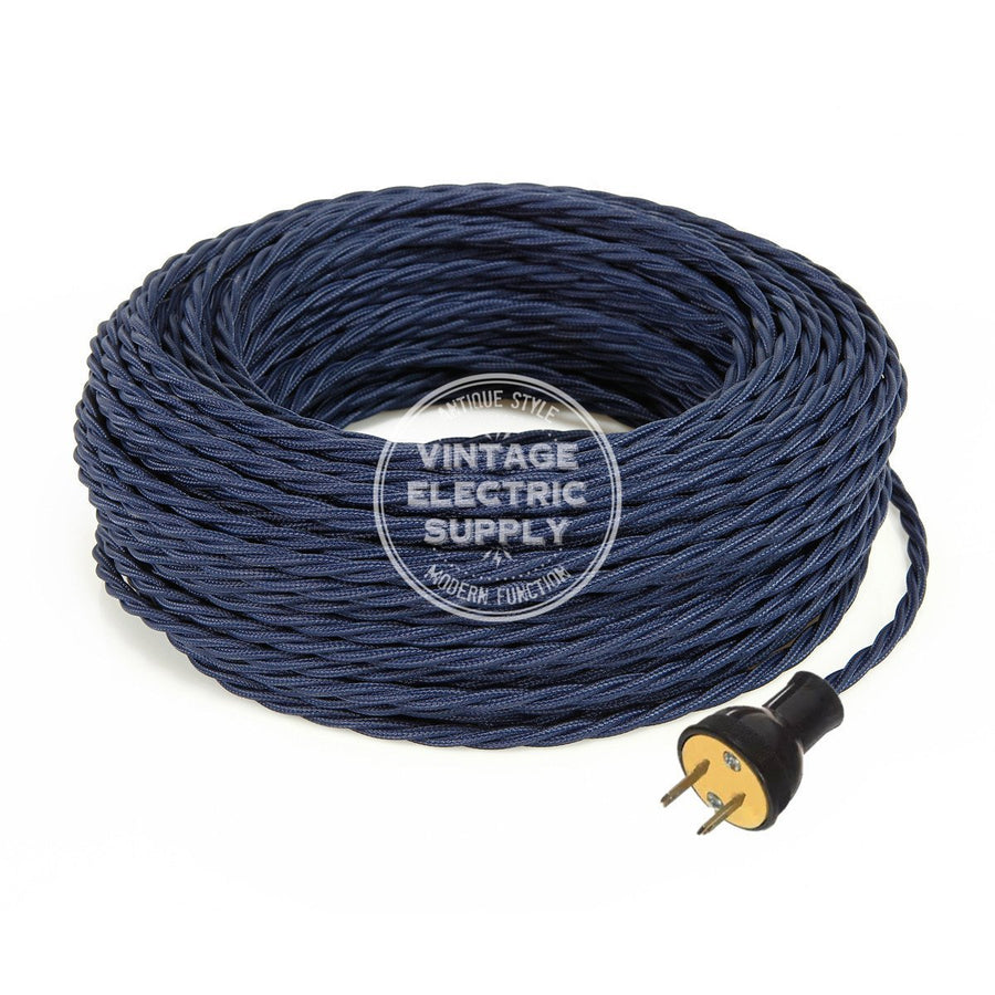 Navy Rayon Twisted Re-Wire Kit - Vintage Electric Supply