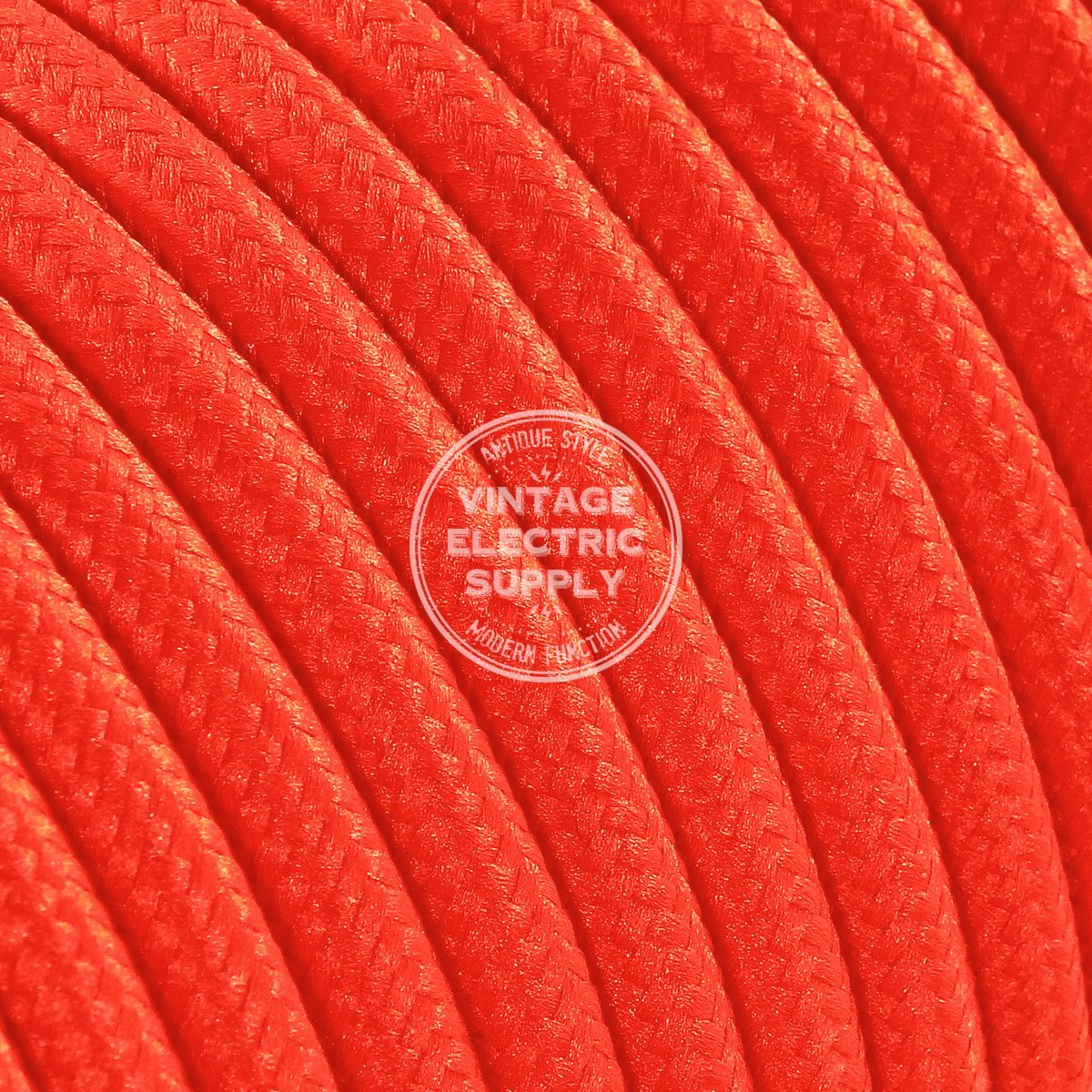 Orange Rayon Electric Cable - Vintage Electric Supply