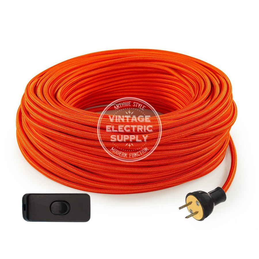 Orange Rayon Re-Wire Kit with Switch - Vintage Electric Supply