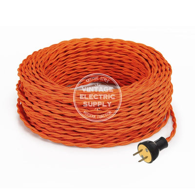 Orange Rayon Twisted Re-Wire Kit - Vintage Electric Supply