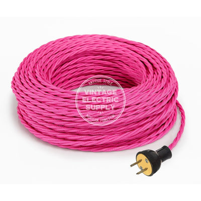 Pink Rayon Twisted Re-Wire Kit - Vintage Electric Supply