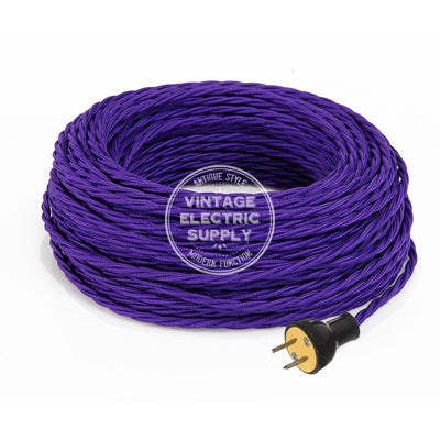 Purple Rayon Twisted Re-Wire Kit - Vintage Electric Supply