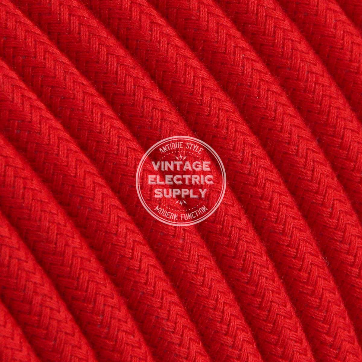 Red Cotton Electric Cable 18/3 - Vintage Electric Supply