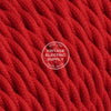 Red Cotton Twisted Electric Cable - Vintage Electric Supply